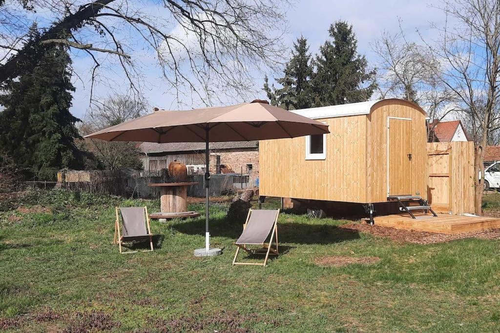 Zirkuswagen Glamping Fuer 2 Mit Veranda Kueche Netflix Parken Und Hofladen Steinhofel Екстер'єр фото
